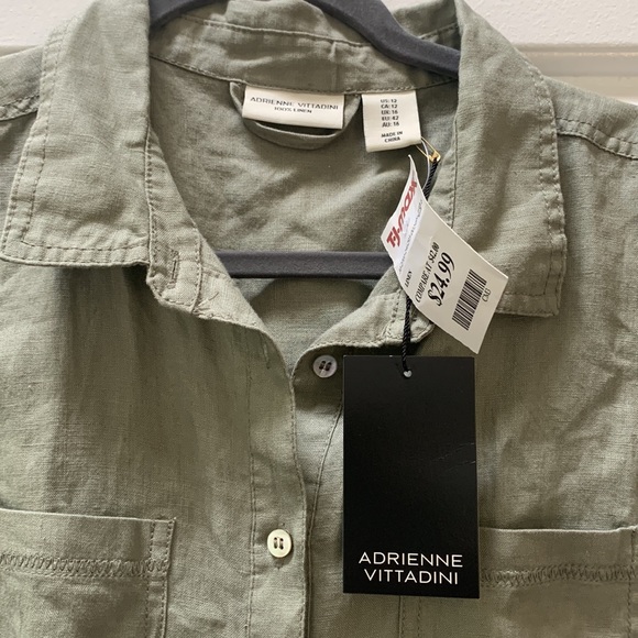 Army Green Button up Dress - Picture 5 of 6